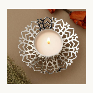 Porte-bougie tealight de luxe en métal, élégant, nouvelle arrivée, personnalisable, pour décoration de mariage, centre de table - Product Image 6