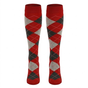 NUEVOS Calcetines de Equitación hasta la Rodilla, Personalizados, de Lujo Moderno, de Algodón con Diseño Azul Argyle - Product Image 3