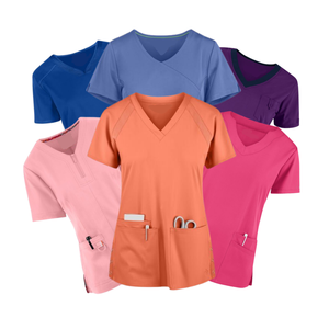Meilleure vente Top médical Scrubs nouveau style infirmière uniforme hôpital vêtements pour femmes bon étirement conception personnalisée-service OEM/ODM - Product Image 1