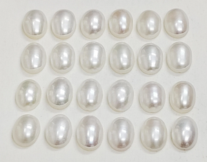 ไข่มุกน้ำจืดสีขาวทรงหลังเบี้ยขนาด 8x6 มม. 11*9 มม. รูปไข่ สำหรับทำแหวนและเครื่องประดับ ราคาขายส่ง - Product Image 1