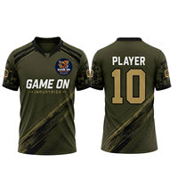 Maillots de football personnalisés, imprimés par sublimation, respirants, coupe-vent, écologiques, imperméables, 100% polyester, manches courtes, couleurs personnalisées