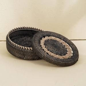 Caja redonda de ratán para exhibir flores secas, precio al por mayor, cestas de almacenamiento ecológicas. - Product Image 6