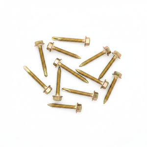 Premium Vietnam Hardware Manufacturer: Hardened Carbon Steel Yellow Zinc Hex Washer Head Screws - Product Image 1