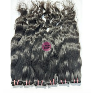 Meilleures extensions de cheveux humains indiens double trame Arrow Exim Remy Machine |   Cheveux naturels ondulés, alignés sur la cuticule, provenant d'un seul donneur, 100g - Product Image 1