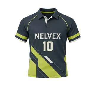 Ensemble Maillot et Short de Football Unisexe OEM Col Polo Rayures Diagonales Sublimation Séchage Rapide Anti-Transpiration Taille Élastique Polyester - Product Image 3