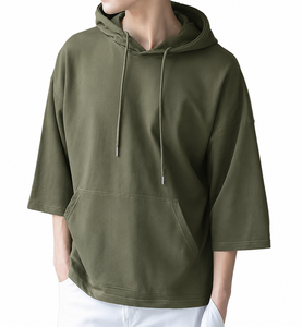 High Quality 320g Heavyweight <b>Fleece</b> Regular Fit Anti-Wrinkle <b>Lined</b> Eco-Friendly Polyester/Cotton Silk Screen Hoodie <b>Men's</b> - Product Image 1