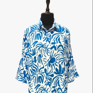 Vestido Moderno Premium de Verano para Mujer, Estilo Matisse Abstracto, Tejido, Cuello en V, Sin Mangas, con Cinturón, Mini, para Fiestas - Product Image 1