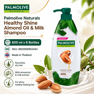Champú Palmolive Naturals Healthy Shine con Aceite de Almendras y Leche 600ml |   2 en 1 para un cabello saludable y brillante - Product Image 1