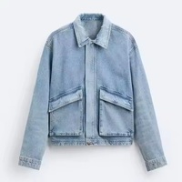 Veste en jean pour homme sur mesure OEM, effet délavé, en coton, coupe oversize, style vintage