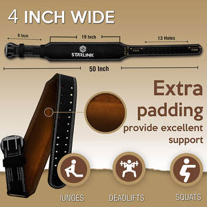 Cinturón de Levantamiento de Pesas de Cuero de Alta Calidad para Gimnasio y Fitness, Color Personalizado de Fábrica - Product Image 6
