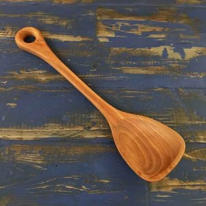 Wooden salad <b>server</b> spoon fork set handmade eco friendly utensils for serving fresh salad and kitchen decoration - Product Image 3