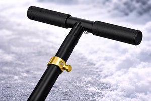 Pousse-neige robuste avec roues, manche réglable de 50 pouces, pelle à neige en acier, outil de déneigement commercial pour allée, ODGWTO003 - Product Image 2