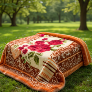 Luxury Soft <b>Warm</b> Eco-Friendly Raschel Mink <b>Blanket</b>-Single 1.3 KG 371 GSM Polyester European American Style for Home Hotel Winter - Product Image 3