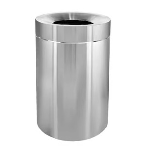 Most Selling Dust Bin In Stainless Steel Cylindrical <b>Paper</b> Basket Open Top Minimalist Style Indoor Waste Bin Household Use - Product Image 6