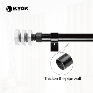 KYOK Tringles à rideaux extensibles en métal de style industriel moderne à prix réduit - Product Image 5