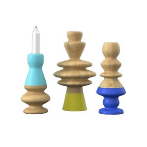 Portavelas Decorativo de Madera con Color Personalizado, Soporte para Velas de Madera Ecológico, Juego de 3 Portavelas - Product Image 1