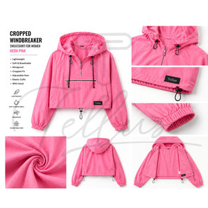 Chaqueta Cortavientos Impermeable con Logotipo Personalizado para Mujer, Chaqueta de Talla Grande para Actividades al Aire Libre con Protección Contra el Viento y el Agua - Product Image 6