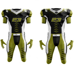 Uniforme de football américain personnalisé pour hommes, col en V, manches courtes, sublimé, 100% polyester, respirant, ajusté, pour équipe - Product Image 4