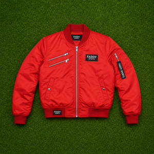 Premium Red Bomber <b>Jacket</b> Men's Streetwear Casual Slim Fit Flight <b>Pilot</b> Coat Windbreaker Varsity Baseball <b>Jacket</b> Multi-Pockets - Product Image 2