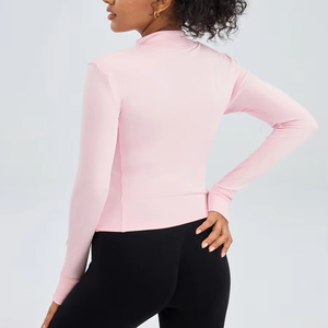 Camisa moderna informal de manga larga con cremallera frontal, proveedor mayorista de prendas de moda, camisa de moda con cremallera completa para mujer - Product Image 3