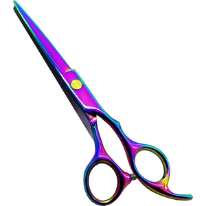 Ciseaux de coiffure professionnels ergonomiques en acier inoxydable légers 6,0 pouces, finition miroir, tension réglable - Product Image 1