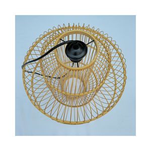 Lámpara de Bambú Hecha a Mano Hien Luong, Ratán Natural y Fibras Coloridas, Ecológica, Resistente al Calor, Duradera, para Decoración de Bares - Product Image 4