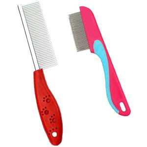 <b>Wide</b> and Narrow Tooth Grooming <b>Comb</b> Heavy-Duty Thick Fur Undercoat <b>Comb</b> Ergonomic Daily Coat Care Pet <b>Comb</b> - Product Image 2
