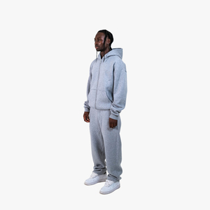 Men's Casual Winter Zipper Oversize Tracksuit Hoodie Sweatpants <b>Set</b> XL Custom Printed Fleece <b>Jogger</b> <b>Plus</b> <b>Size</b> With Logo - Product Image 4