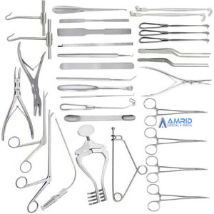 153 Piece Stainless Steel <b>Neurosurgery</b> <b>Instrument</b> Set Manual Surgical Tools Titanium Fiber Forceps Scissors Clamp Kit - Product Image 4