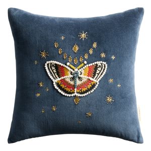 Handmade Flamingo Beaded <b>Cushion</b> Cover Tropical <b>Leaf</b> Glass Bead Embroidered Pillow Case For Sofa Bed Living Room Home Accent - Product Image 6