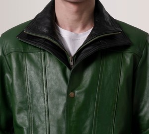 <b>Cheap</b> Price New Arrival Men's Casual Leather <b>Jackets</b> <b>Winter</b> Stand Collar Zipper Front Customized Colors Waterproof Breathable - Product Image 5