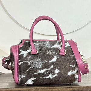 Sacs de voyage week-end personnalisés en cuir de vachette premium, 15 pouces, grande capacité, motif floral, pierre turquoise, style western - Product Image 6