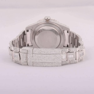 Reloj Deportivo de 41 mm para Hombre, Colección Hip Hop, con Caja de Acero Inoxidable y Logotipo Personalizado, Esfera con Incrustaciones de Diamantes Moissanite Grandes - Product Image 2