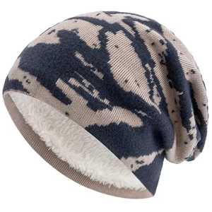 Custom Unisex Camouflage Beanie Hat <b>Winter</b> <b>Cap</b> 56-58CM Acrylic Material Casual Style Outdoor Use - Product Image 1