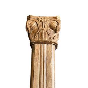 Columna Decorativa Tallada a Mano en Madera de Teca Sólida de Estilo Indio Vintage para Proyectos de Templos, Villas y Hoteles |   Mix Match 1 Contenedor - Product Image 3