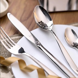 ชุดช้อนส้อมสแตนเลสสตีลทันสมัย ชุดอุปกรณ์รับประทานอาหาร ช้อน ส้อม มีด ดีไซน์สวยงาม ทนทาน เหมาะสำหรับโต๊ะอาหารในครัว - Product Image 2