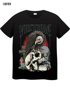 Camiseta de Algodón Tejido con Estampado DTF Personalizado, Estilo Vintage Negro, para Hombre y Mujer, Corte Regular, Antiencogimiento y Secado Rápido - Product Image 4