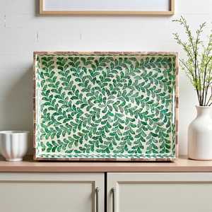 Modern Luxe Bone Inlay Round Multipurpose <b>Storage</b> <b>Tray</b> with Premium Handcrafted Mosaic Design for Jewellry and Decoration - Product Image 6