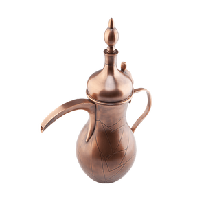 Vintage Style Eco-Friendly Copper Coated Moroccan Coffee Dallah <b>Teapot</b> Rose Gold Finish 1L Capacity Handmade for Home Wedding - Product Image 1