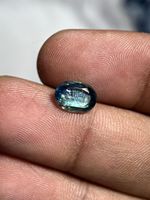 Kyanite naturelle bio-couleur, pierre précieuse ovale facettée d'Afrique pour la fabrication de bijoux
