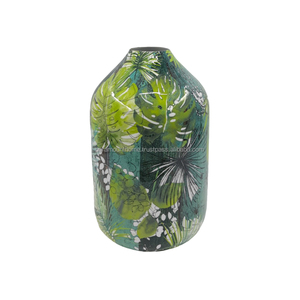 Vase en métal à l'aspect royal, fini pour la décoration de la maison, de la salle à manger, de la table, vases en métal décoratifs avec base, faits à la main, en vrac - Product Image 3