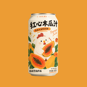 DATAFA Purée de Papaye Stérilisée 350ml 100% Jus Sans Sucre Boisson en Conserve Vietnam OEM ODM Échantillon Gratuit - Product Image 1