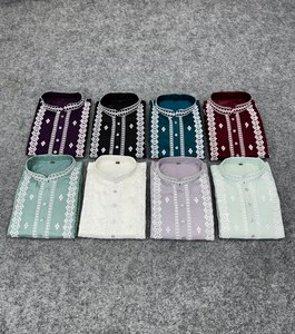 AARIKA TEXTILE Elegant Soft Silk Festive <b>Kurta</b> Silver Sequins Embroidery Raymond Cotton Pajama Wedding Traditional <b>Mens</b> Wear - Product Image 6