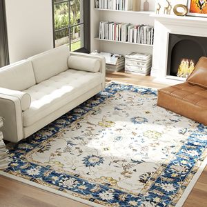 Tappeto Boho Floreale Antiscivolo Lavabile in Lavatrice 8x10 per Soggiorno, Camera da Letto, Sala da Pranzo - Product Image 2