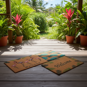 Alfombra de Entrada Tropical con Diseño de Coco, 40x60 cm, Diseños Surtidos - Product Image 3