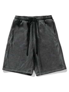 Pantalones Cortos Unisex Personalizados 100% Algodón French Terry No Tejido, Estilo Casual, Lavado Ácido, con Logotipo Personalizado, Tendencia 2026 - Product Image 4