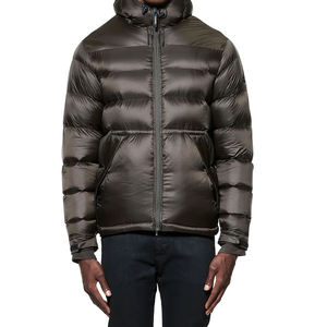 Customized <b>Men's</b> Winter Puffer <b>Jacket</b> Plus Size Shiny Solid 100% Nylon Stand Collar Waterproof Windproof Oversize High Street - Product Image 3