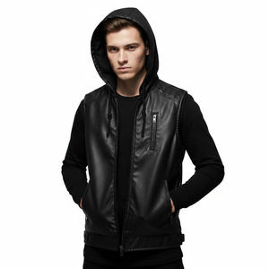 Nouveau Gilet de Moto en Cuir Premium Tendance pour Homme, Coupe-Vent, Grande Taille, Sans Manches, Protection Personnalisable pour la Conduite - Product Image 4