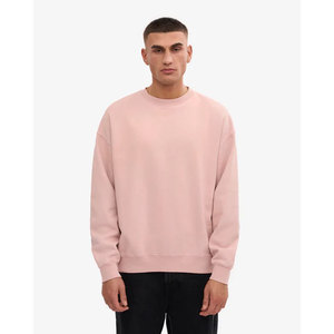 Sweat-shirt en molleton polyester épais de qualité supérieure, gris chiné, coupe ample, décontracté, pour homme, couleur unie, manches longues - Product Image 1