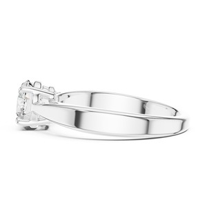 Bague de fiançailles classique en moissanite taille ronde, en argent sterling 925, solitaire, pour mariage, promesse, bijoux de soirée pour femme - Product Image 4